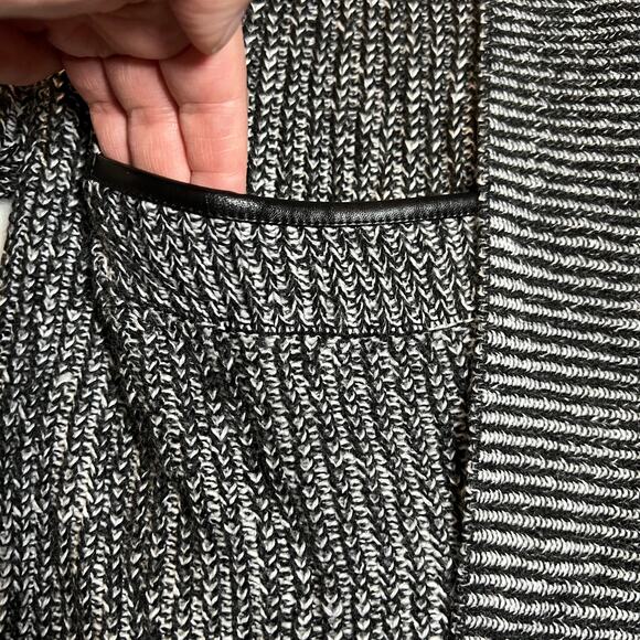 Romeo & Juliet Couture Cable Knit Rib Trim Long Line Open Front Cardigan Size S - Picture 7 of 11